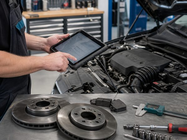 Bremsenservice in einer KFZ-Werkstatt
