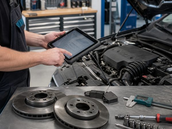 Fahrzeugdiagnose in einer KFZ-Werkstatt
