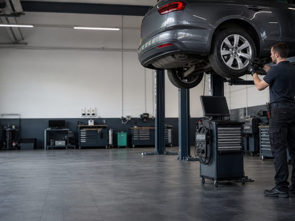 HU/AU-Vorbereitung in einer KFZ-Werkstatt