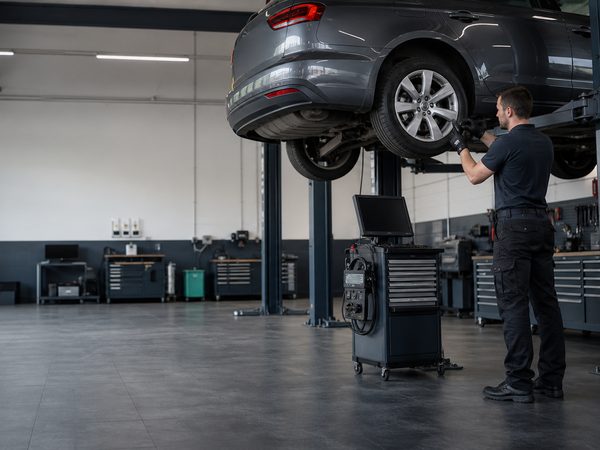 Reifenservice in einer KFZ-Werkstatt